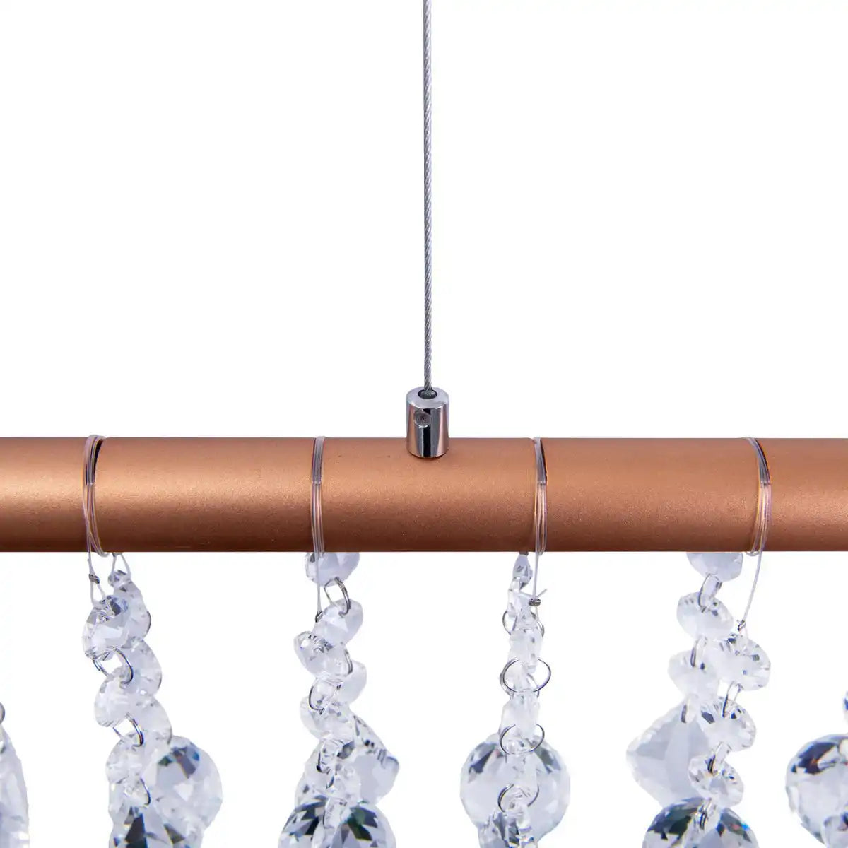 LED Pendelleuchte "NOBILIS" Länge ca. 100 cm, aus Metall und Kunststoff in Gold, mit fest verbauten LEDs, Beleuchtung für Wohnzimmer, Esszimmer oder Büro