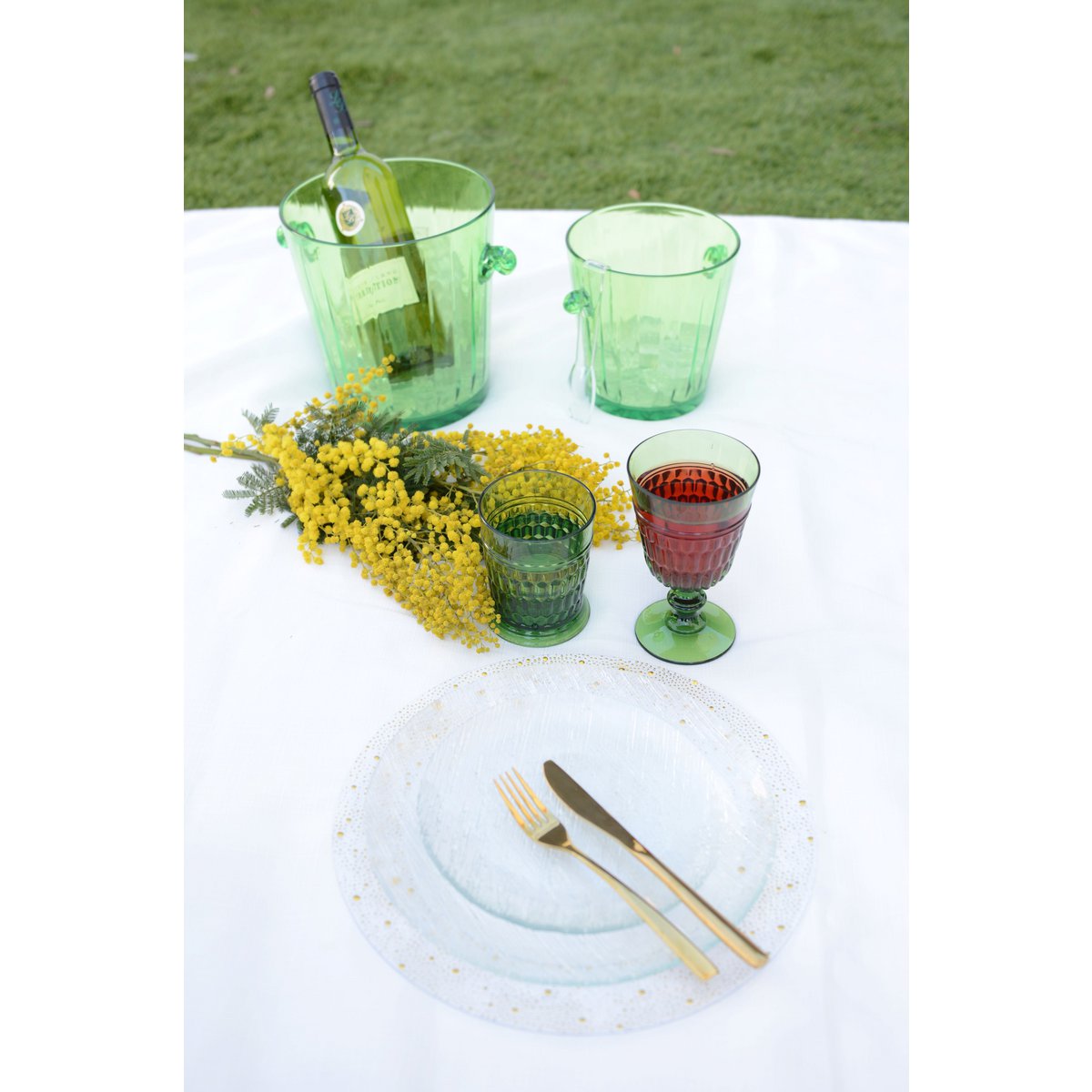 Eimer A Champagner vert 20.3x20.3x21.2 cm