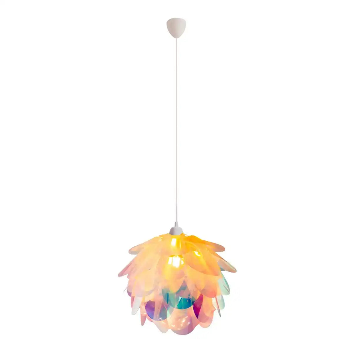 Pendelleuchte "FORA" aus Metall und irisierendem Kunststoff, E27-Fassung, Beleuchtung für Wohnzimmer, Esszimmer und Büro, Ø40 cm