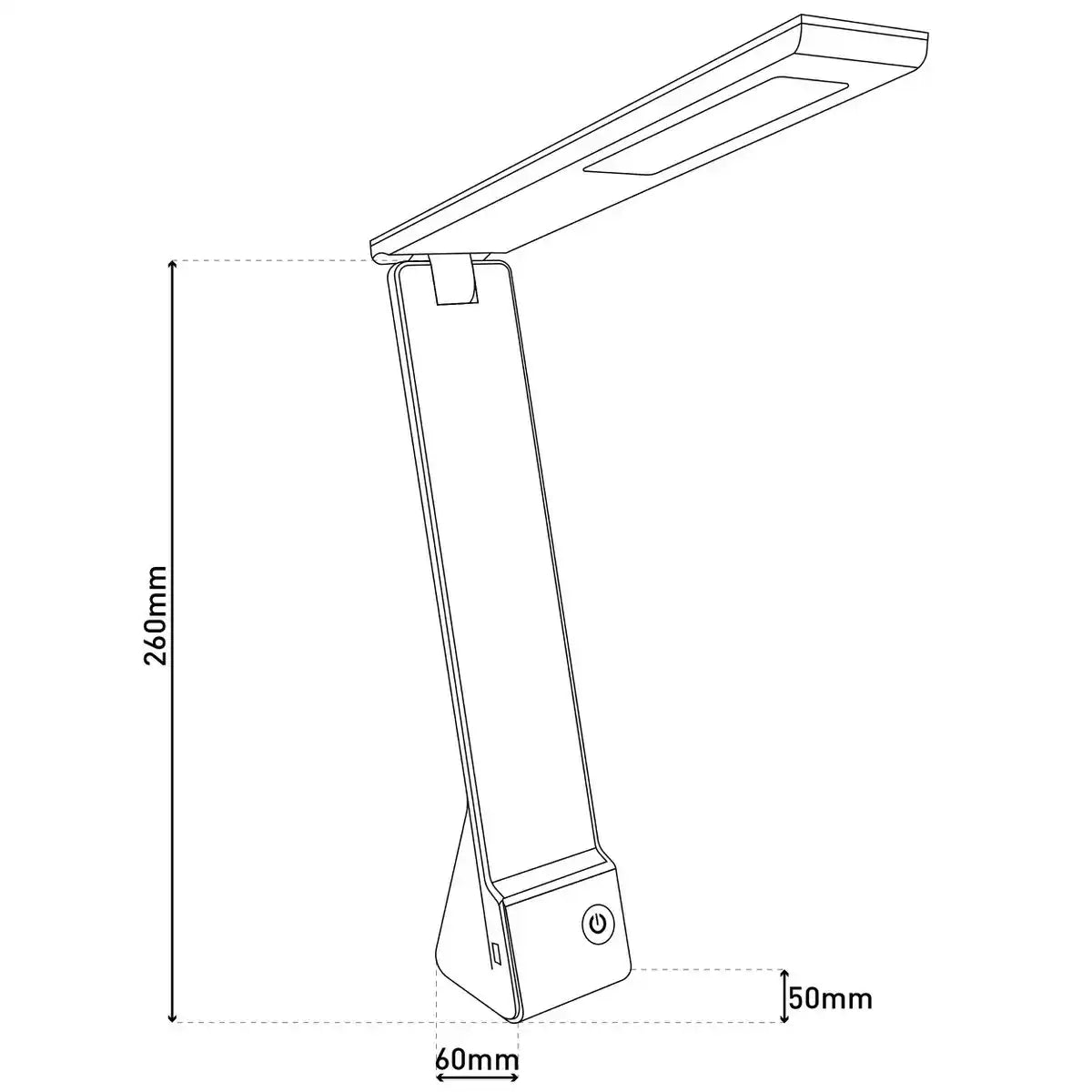 LED Akku-Tischleuchte "ULF" grau, aus Metall und Kunststoff in Grau und weiß, mit fest verbauten LEDs, 26 cm hoch, Lichtfarbe in 3 Stufen einstellbar