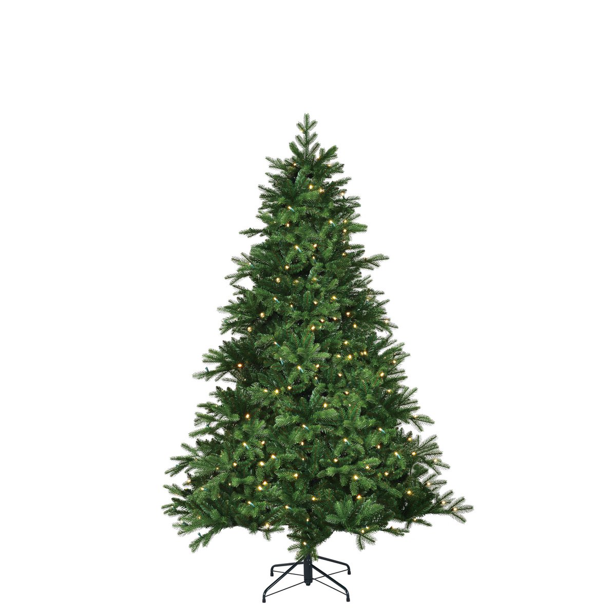 Künstlicher Weihnachtsbaum mit LED-Beleuchtung – H185 x Ø127 cm – Grün