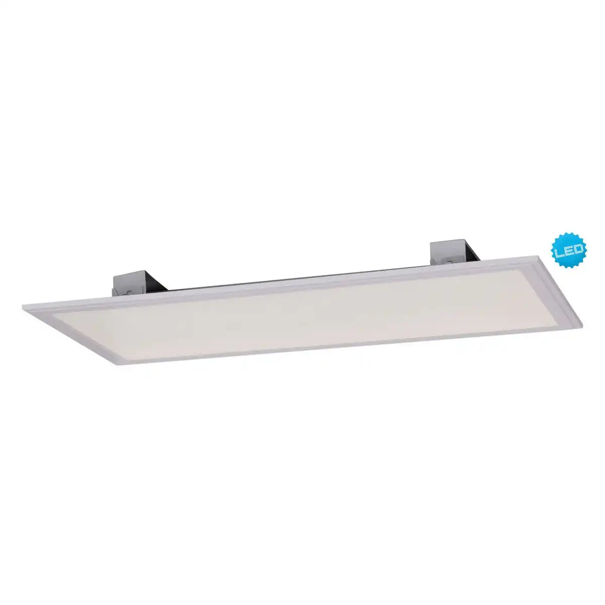 LED Aufbaupanel "SORRISO", Aufbauleuchte aus Metall und Kunststoff in Weiß mit fest verbauten LEDs, 30 x 60 cm groß für Innenräume