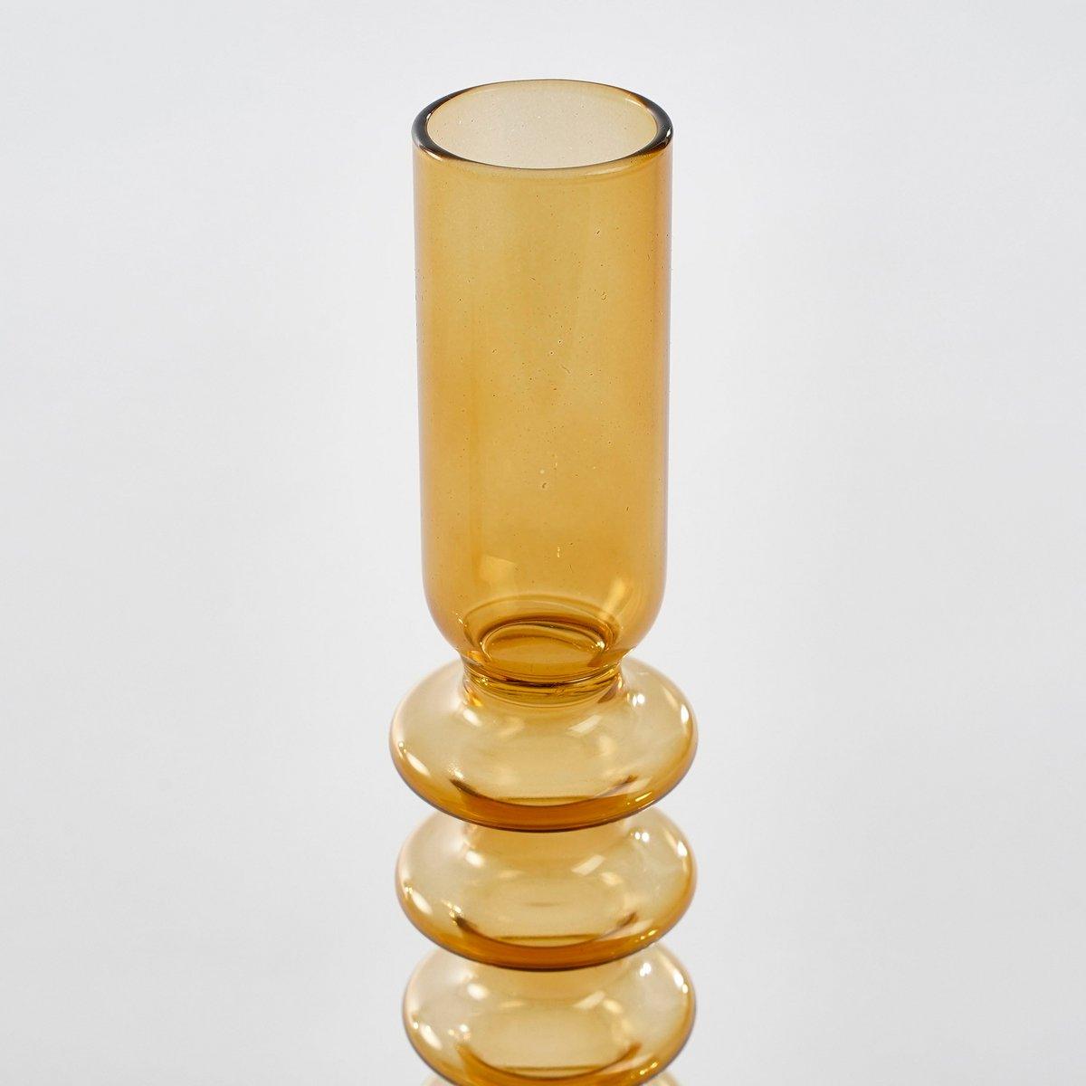 Agios Kerzenständer – H20 x Ø7,5 cm – Glas – Braun - HomeDesign Knaus
