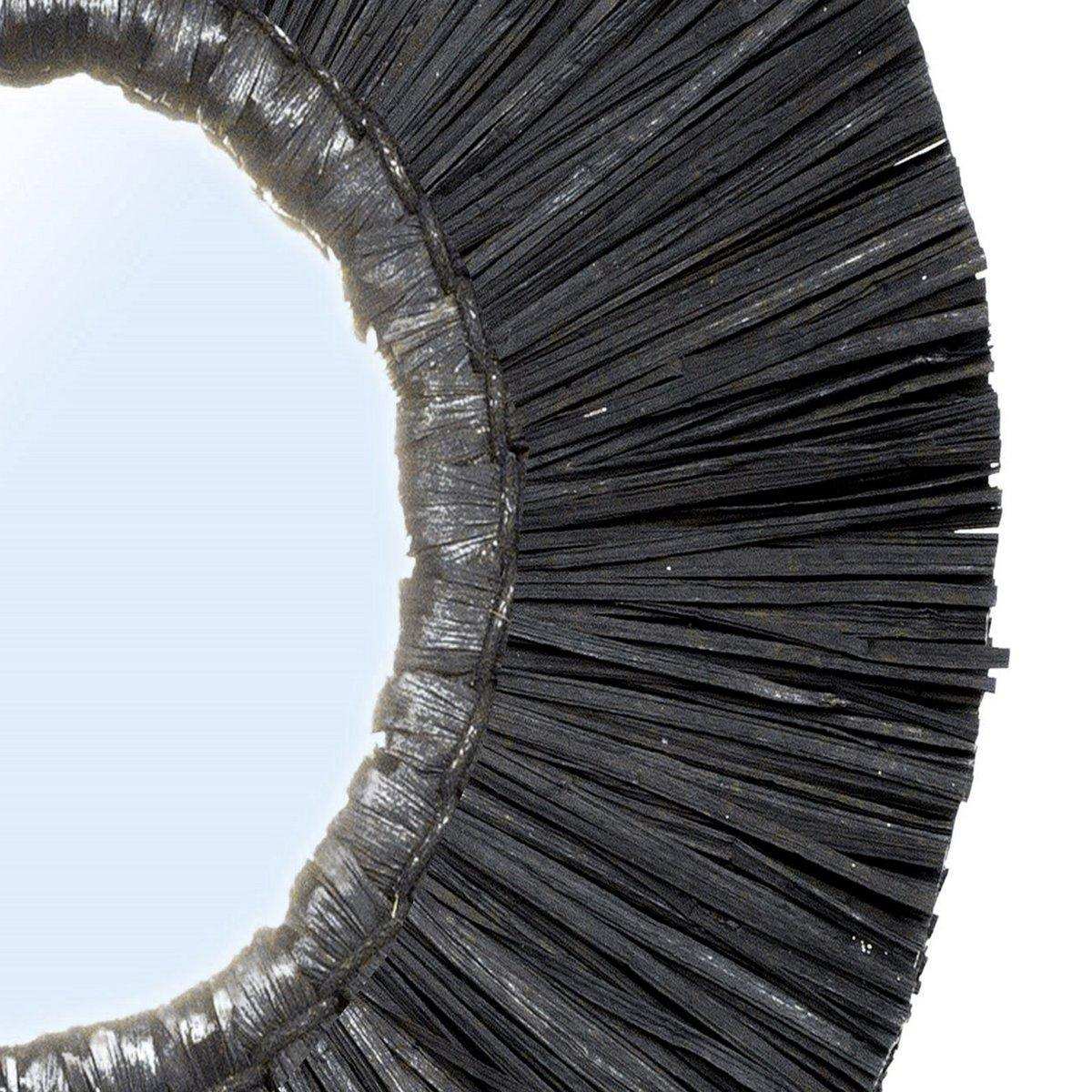 Alang Spiegel Wandspiegel Dekorationspiegel Schwarz Natur 45cm - HomeDesign Knaus