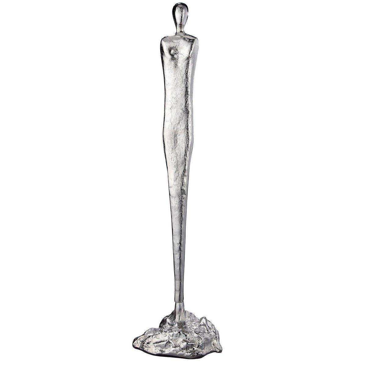 Aluminium Skulptur "Male" silberfarben H.66cm - HomeDesign Knaus
