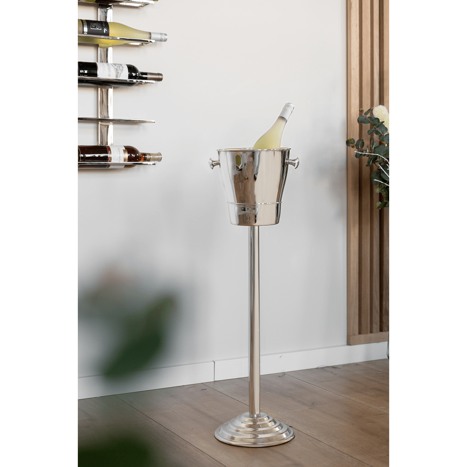Alvaro Flaschenkühler inkl. Ständer Edelstahl, hochglanzpoliert - HomeDesign Knaus