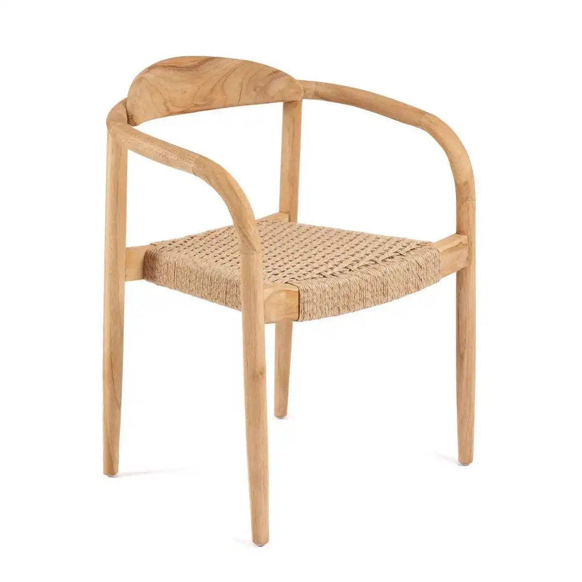 Amaya Esszimmerstuhl Natur Echtholz geflochten Retro - HomeDesign Knaus