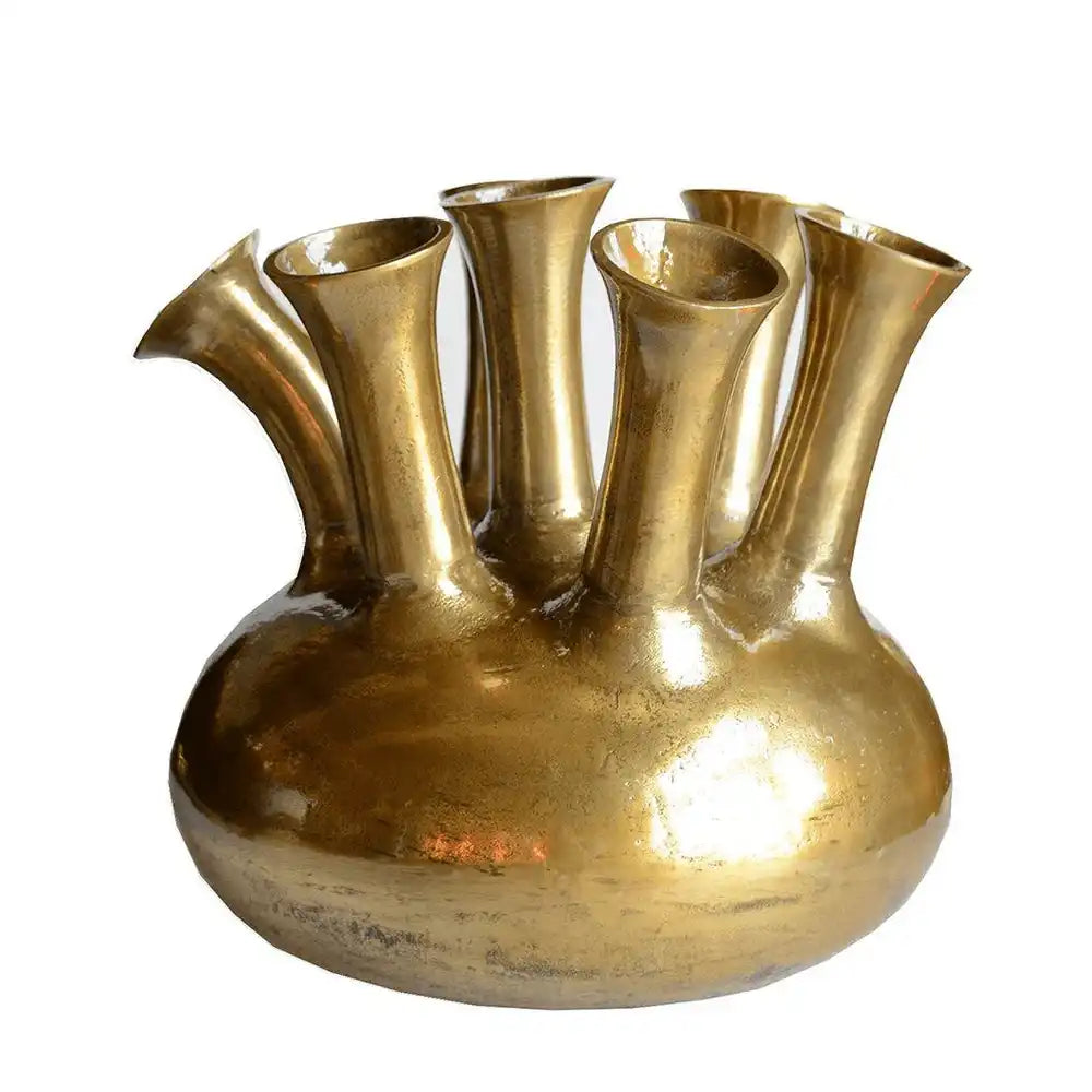Amsterdam 7 Elfenbein Blumenvase Stahl Vase - HomeDesign Knaus