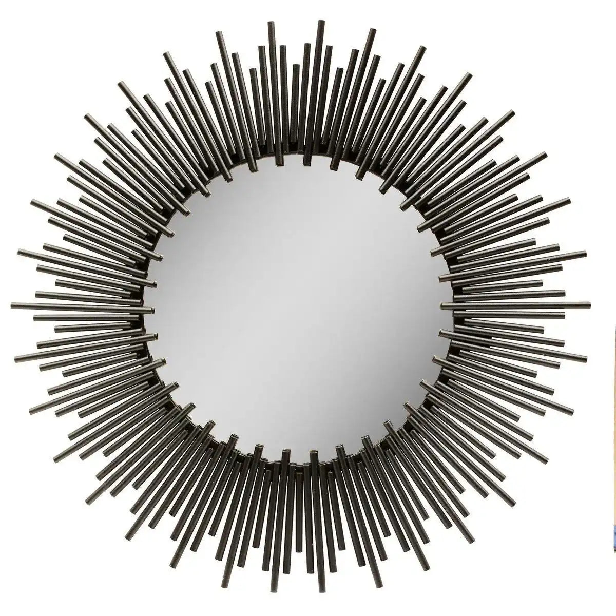 Arebe Wandspiegel Metall schwarz Wanddekoration 75cm - HomeDesign Knaus