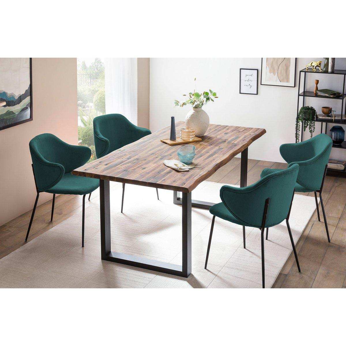 Armlehnstuhl 2er Set Dunkelgrün - HomeDesign Knaus