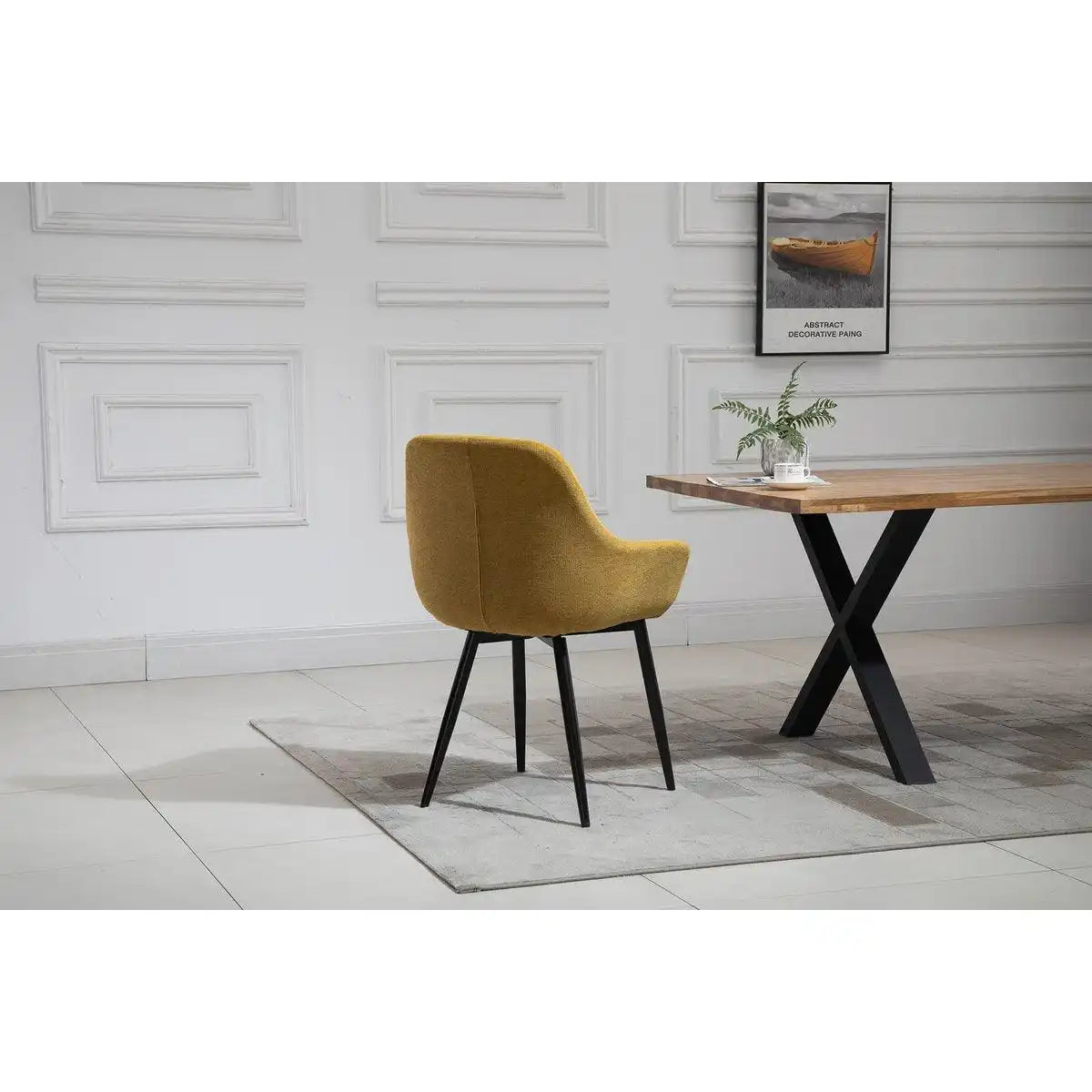 Armlehnstuhl 2er Set Gelb - HomeDesign Knaus