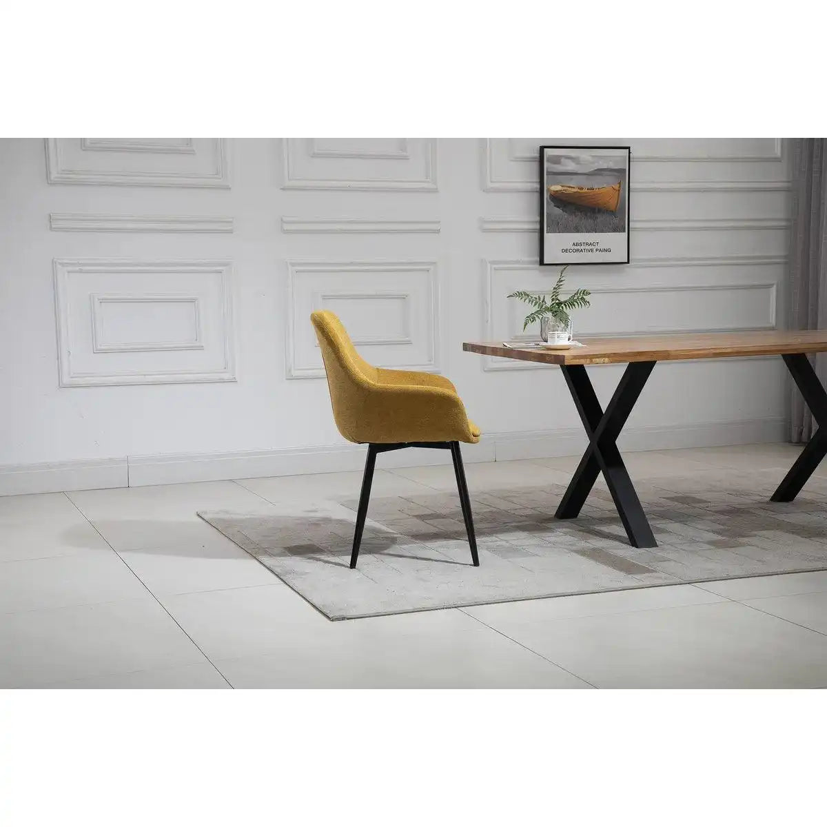 Armlehnstuhl 2er Set Gelb - HomeDesign Knaus