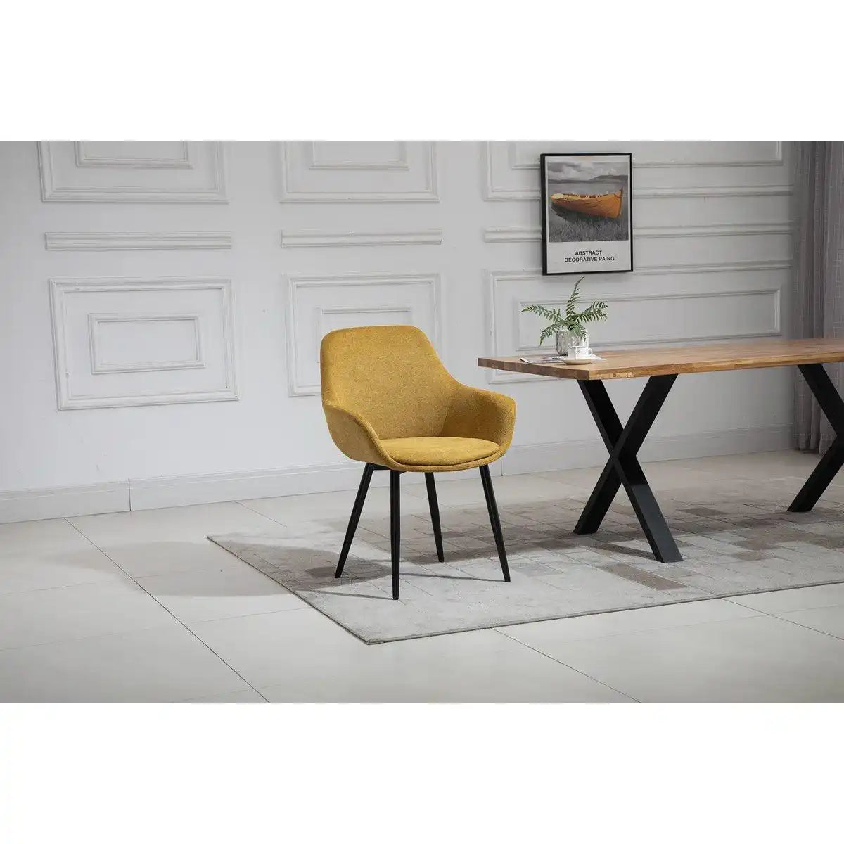 Armlehnstuhl 2er Set Gelb - HomeDesign Knaus