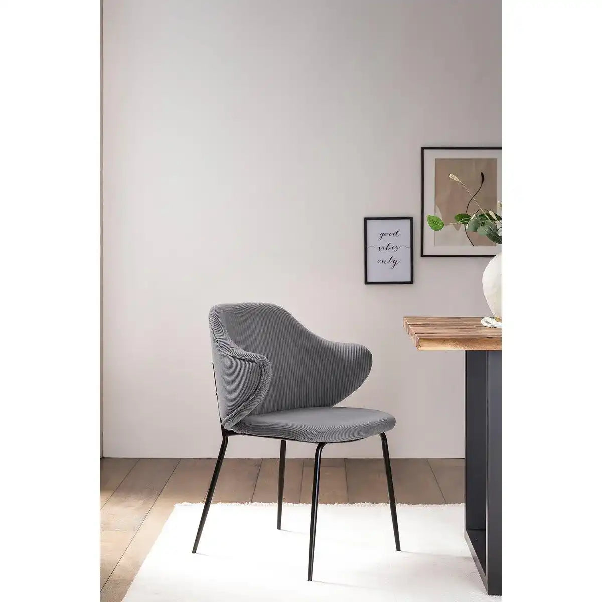 Armlehnstuhl 2er Set Grau - HomeDesign Knaus