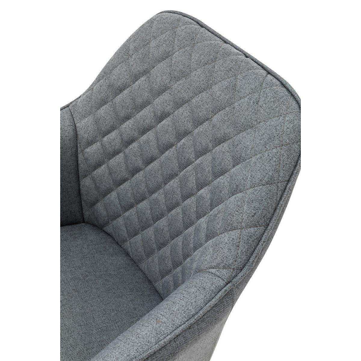 Armlehnstuhl 2er Set grau Textil - HomeDesign Knaus