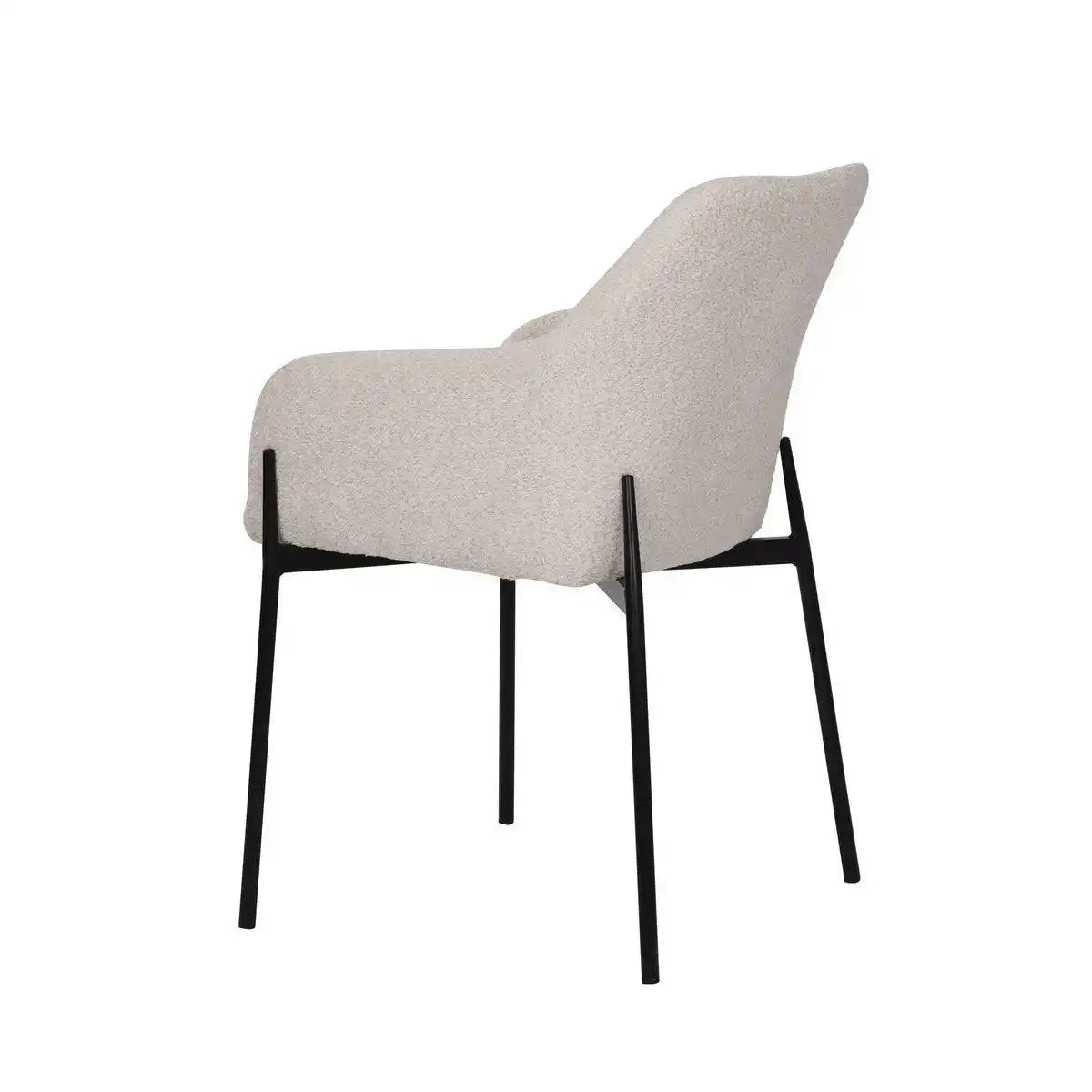 Armlehnstuhl 2er Set mit Bouclé-Bezug - HomeDesign Knaus