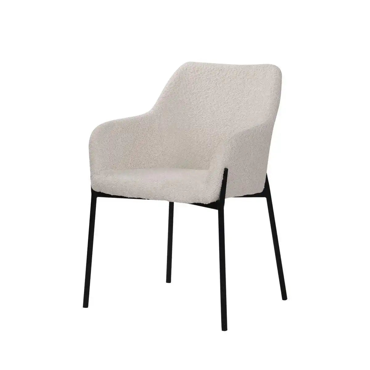 Armlehnstuhl 2er Set mit Bouclé-Bezug - HomeDesign Knaus