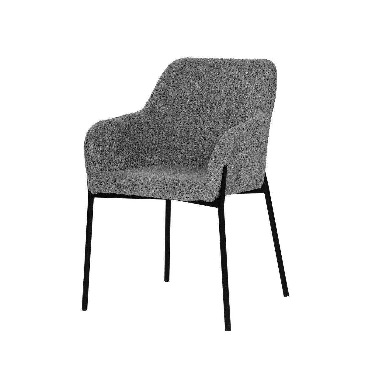 Armlehnstuhl 2er Set mit Bouclé-Bezug - HomeDesign Knaus