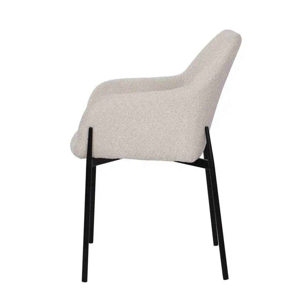 Armlehnstuhl 2er Set mit Bouclé-Bezug - HomeDesign Knaus