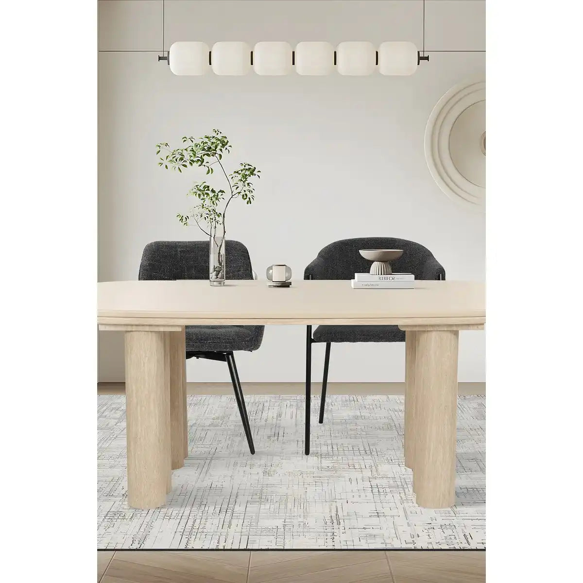 Armlehnstuhl 2er Set mit Strukturstoff - HomeDesign Knaus