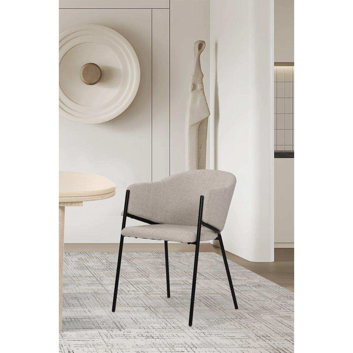 Armlehnstuhl 2er Set mit Strukturstoff - HomeDesign Knaus