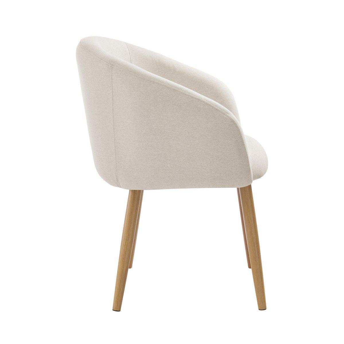 Armlehnstuhl 2er Set Strukturstoff Beige - HomeDesign Knaus