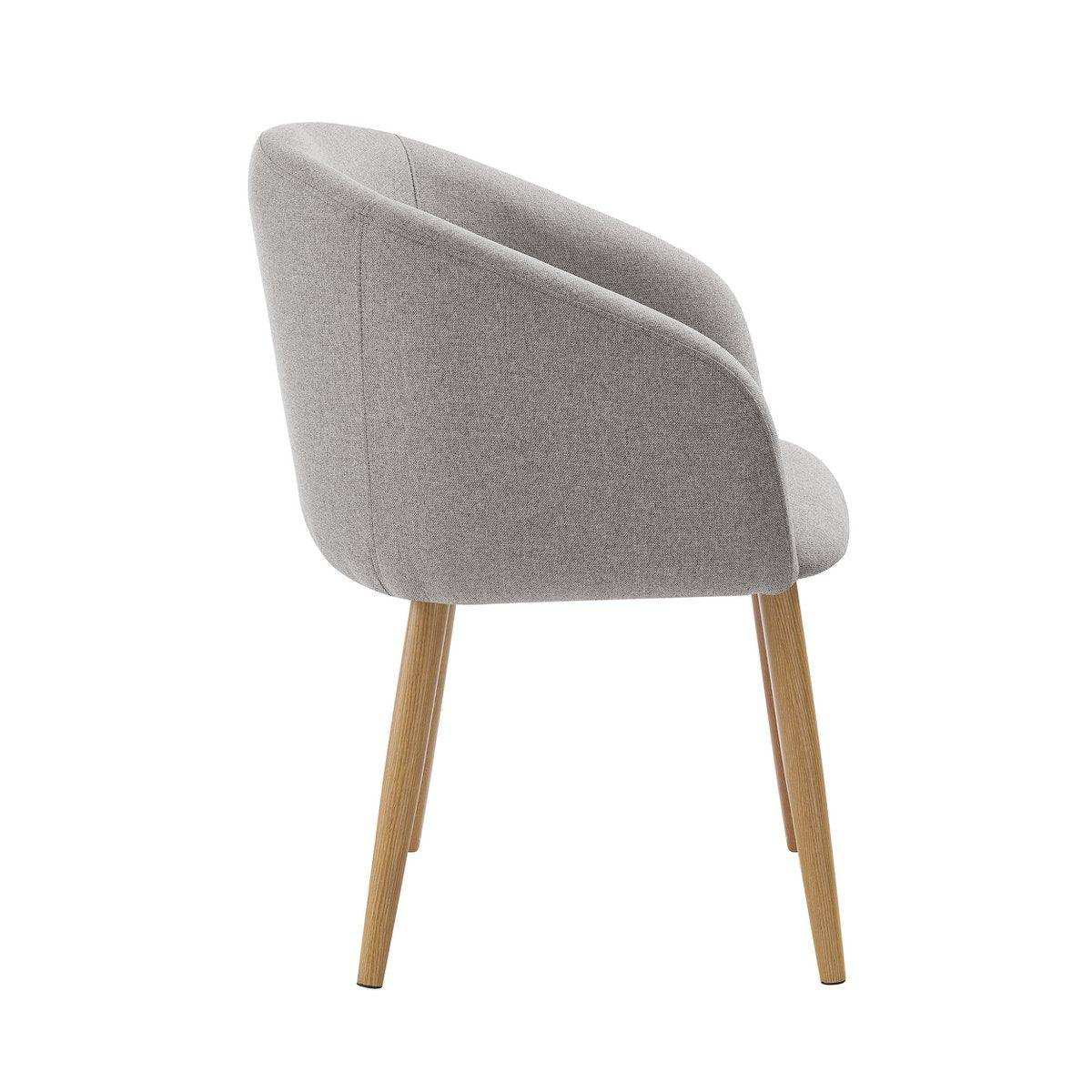 Armlehnstuhl 2er Set Strukturstoff Taupe - HomeDesign Knaus