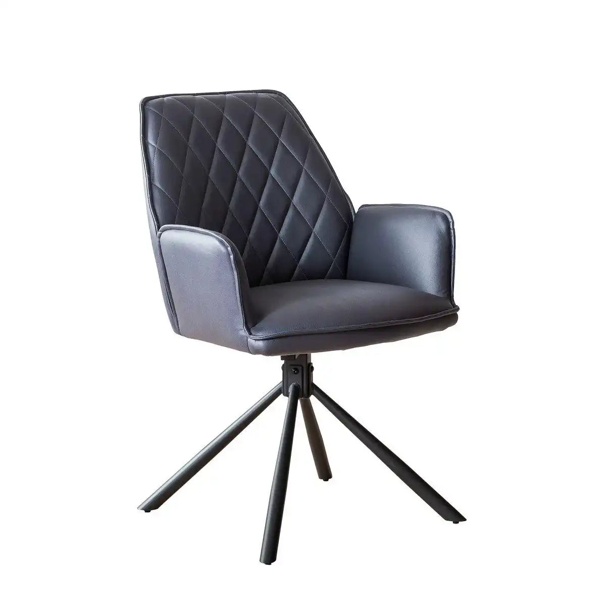 Armlehnstuhl Grau 2er Set mit 360° Drehfunktion - HomeDesign Knaus