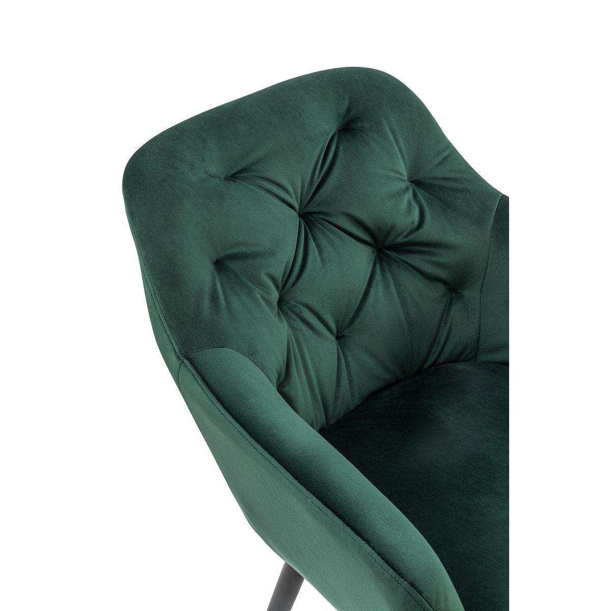 Armlehnstuhl grün Samt - HomeDesign Knaus