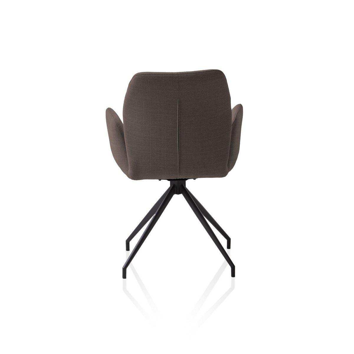 Armlehnstuhl mit 180° Drehfunktion Braun - HomeDesign Knaus