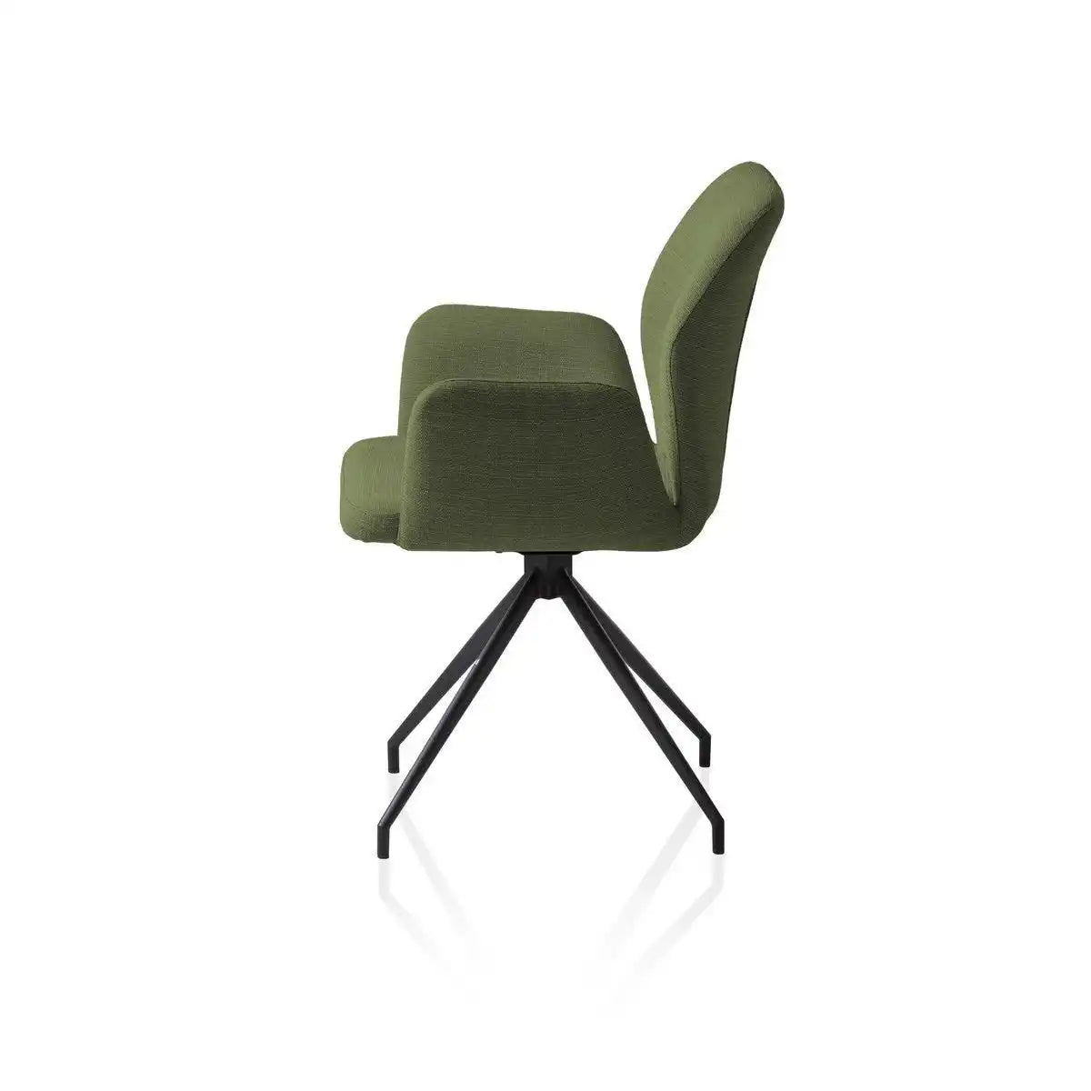 Armlehnstuhl mit 180° Drehfunktion Grün - HomeDesign Knaus