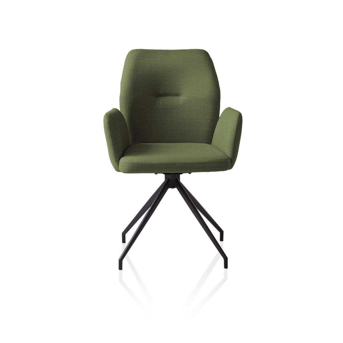 Armlehnstuhl mit 180° Drehfunktion Grün - HomeDesign Knaus