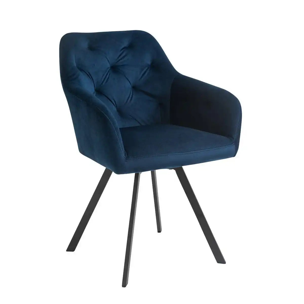 Armlehnstuhl mit 360° Drehfunktion Blau - HomeDesign Knaus