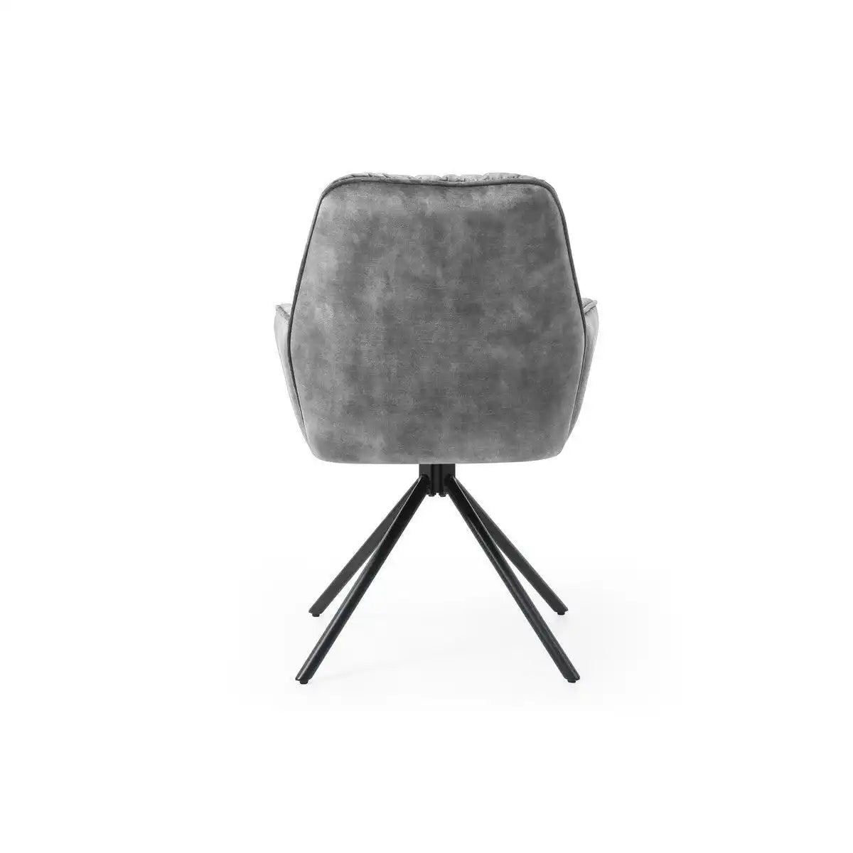 Armlehnstuhl mit 360° Drehfunktion, Grau - HomeDesign Knaus