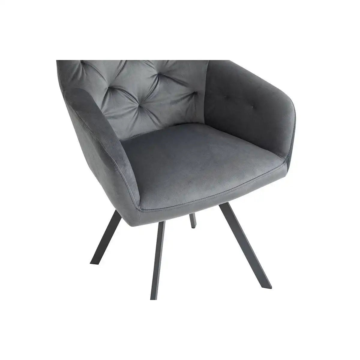 Armlehnstuhl mit 360° Drehfunktion Grau - HomeDesign Knaus