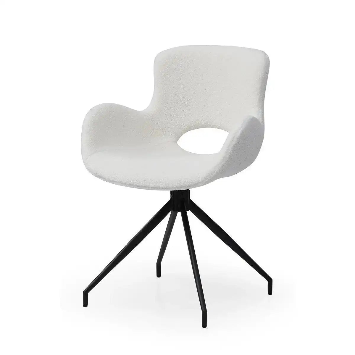 Armlehnstuhl mit Rücken Cut-Out Weiß - HomeDesign Knaus