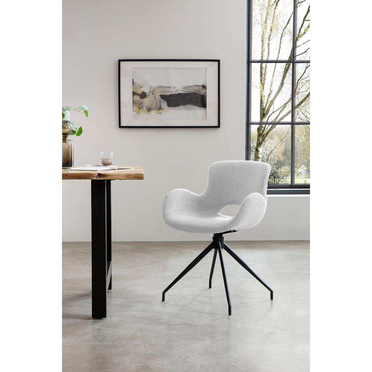 Armlehnstuhl mit Rücken Cut-Out Weiß - HomeDesign Knaus