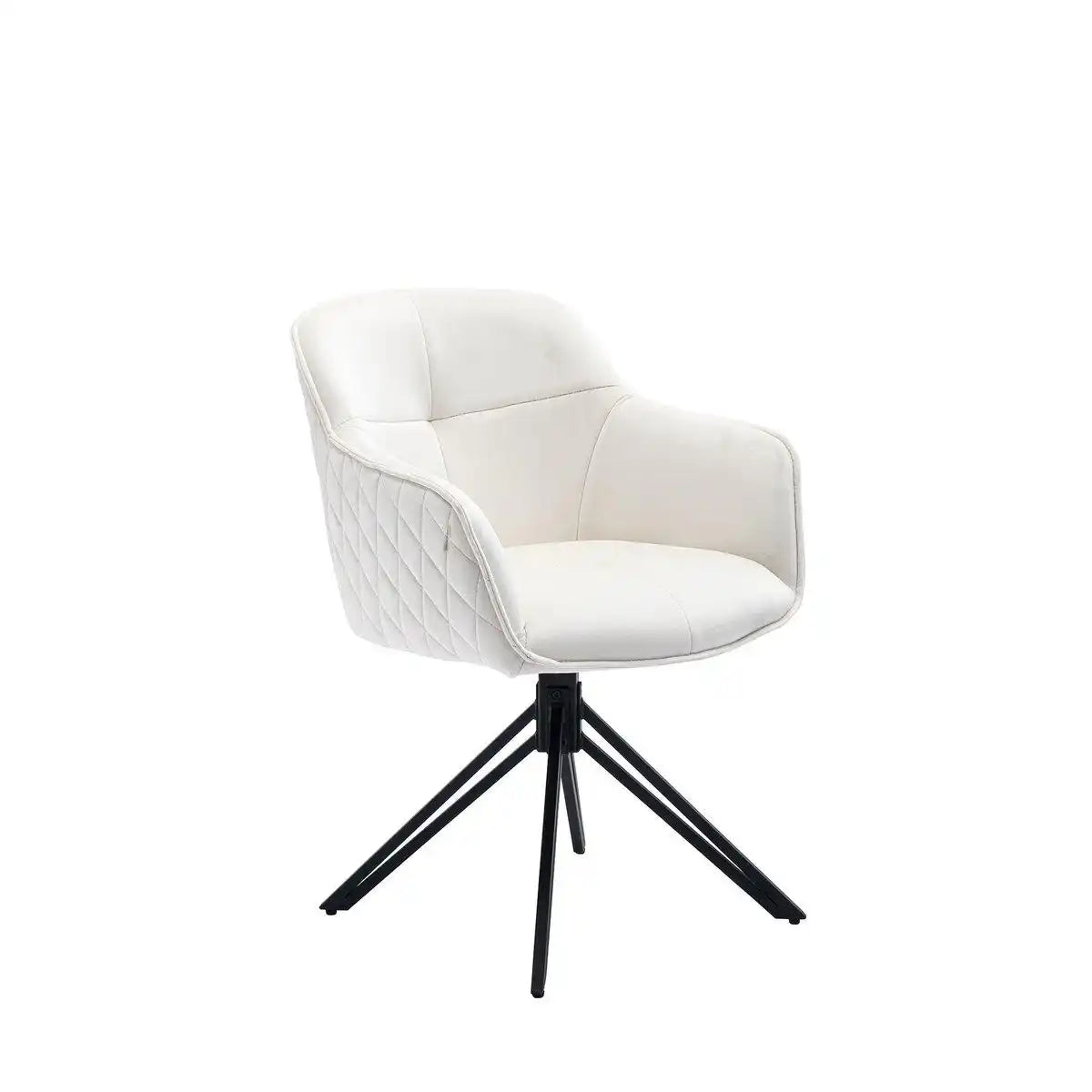 Armlehnstuhl mit Wabensteppung Beige - HomeDesign Knaus