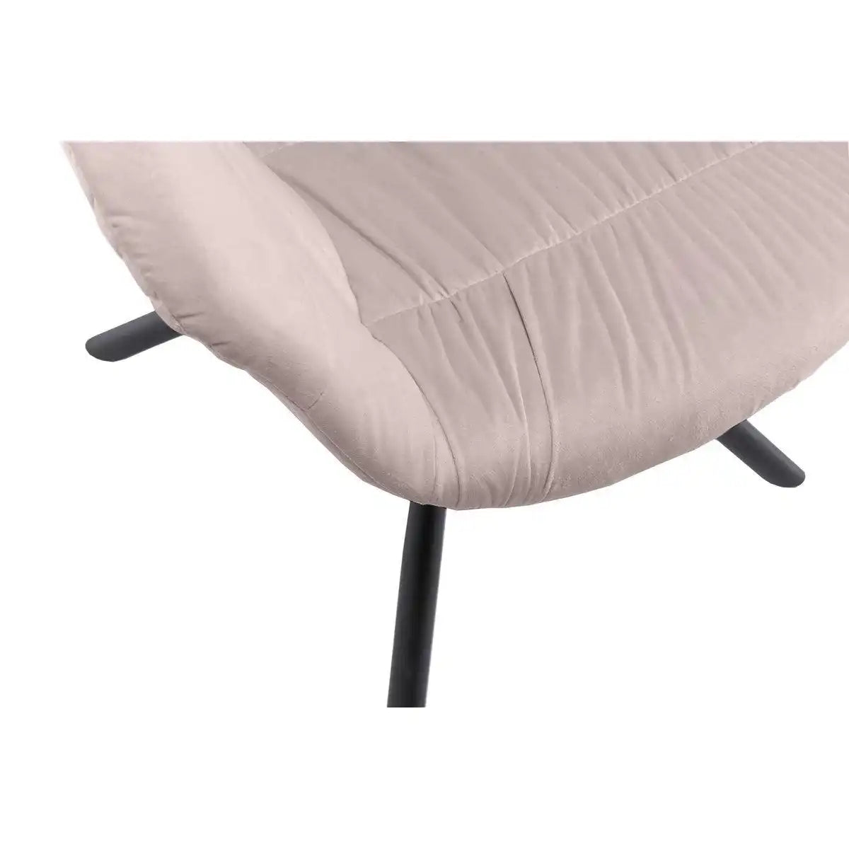 Armlehnstuhl mit Wabensteppung Samt Rose - HomeDesign Knaus