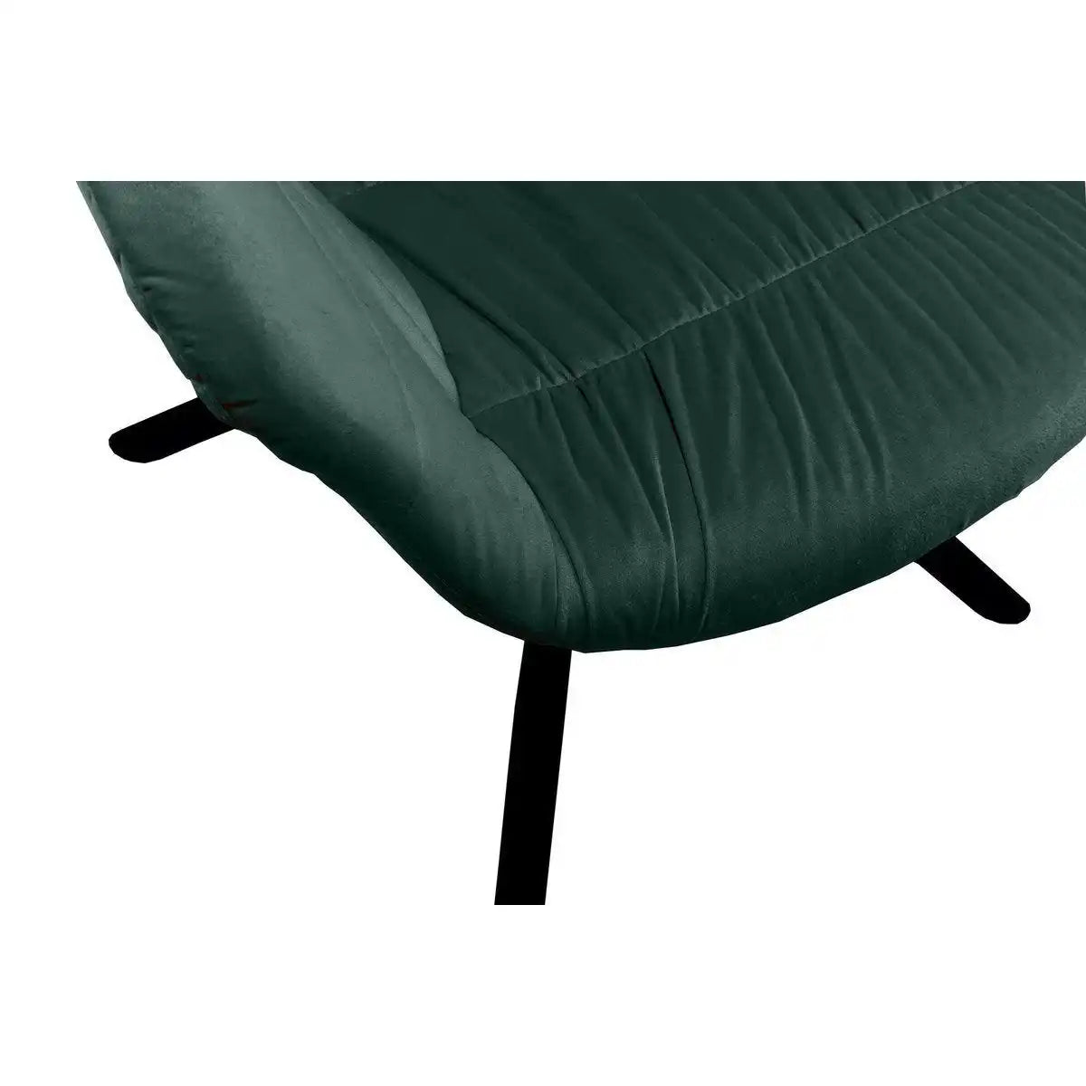 Armlehnstuhl mit Wabensteppung Samt Tannengrün - HomeDesign Knaus