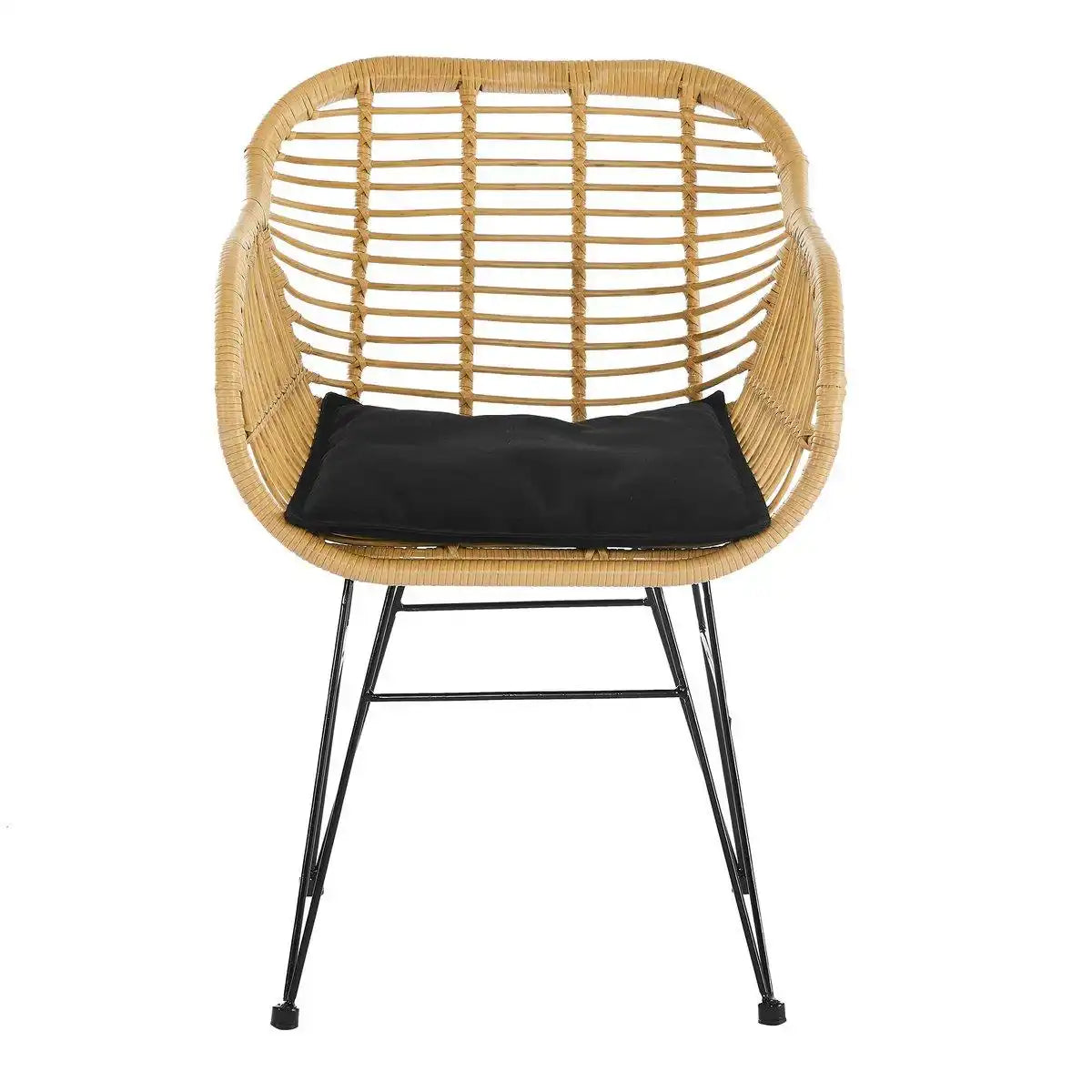 Armlehnstuhl Rattanoptik 2er Set natur - HomeDesign Knaus