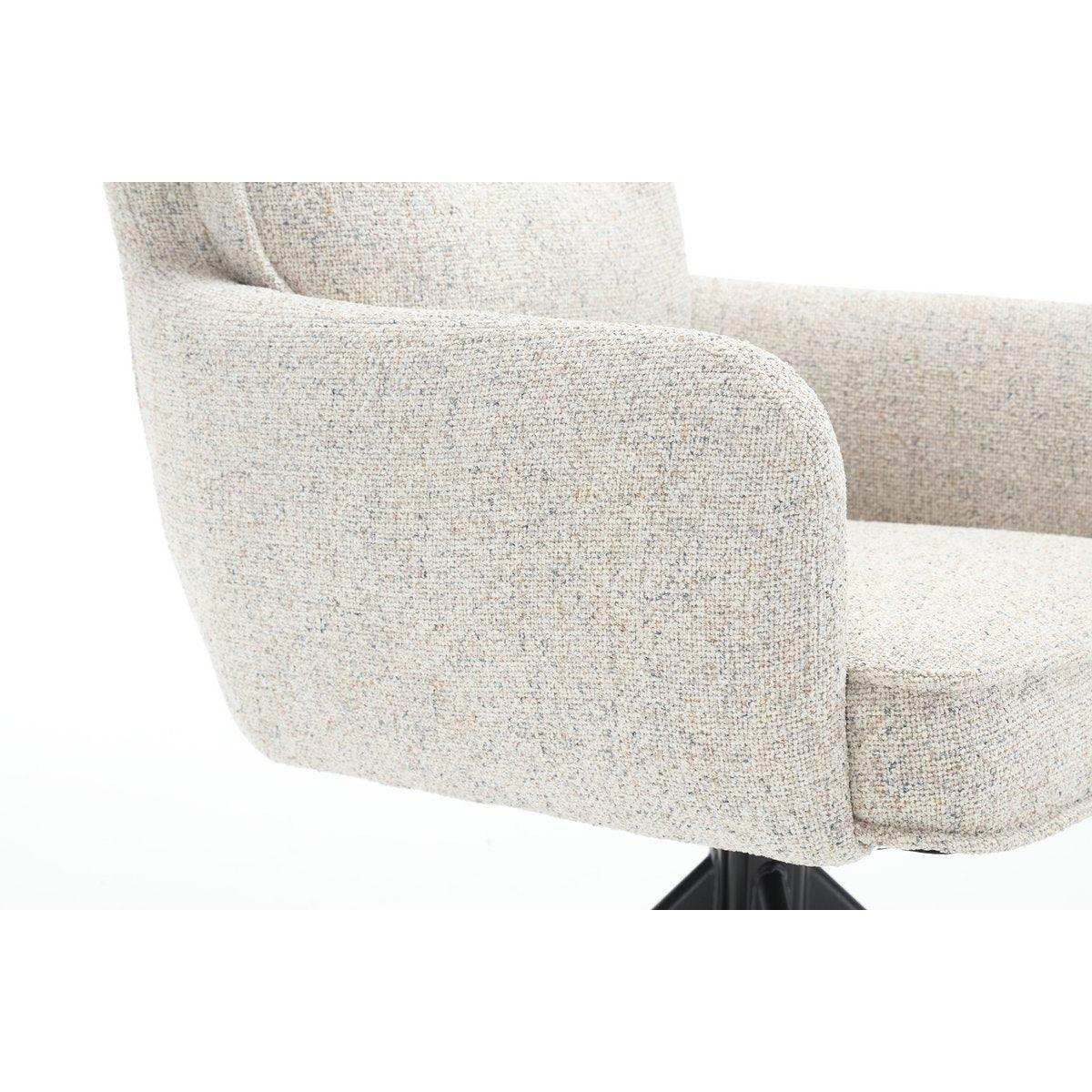 Armlehnstuhl Strukturstoff Beige - HomeDesign Knaus