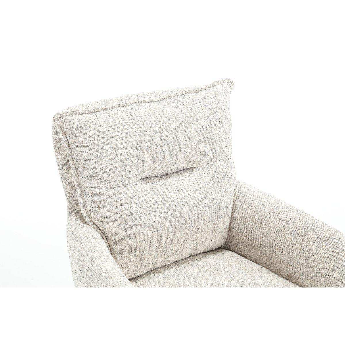 Armlehnstuhl Strukturstoff Beige - HomeDesign Knaus