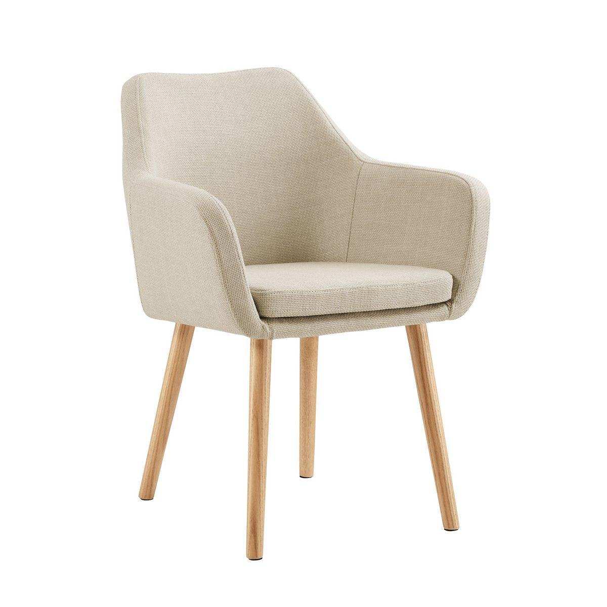 Armlehnstuhl Strukturstoff Beige - HomeDesign Knaus