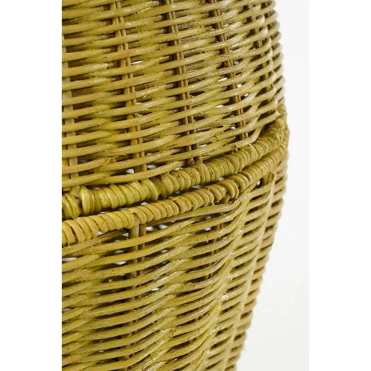 Aufbewahrungskorb mit Deckel – 2er-Set – H48 x Ø30 cm – Rattan – Gelb - HomeDesign Knaus