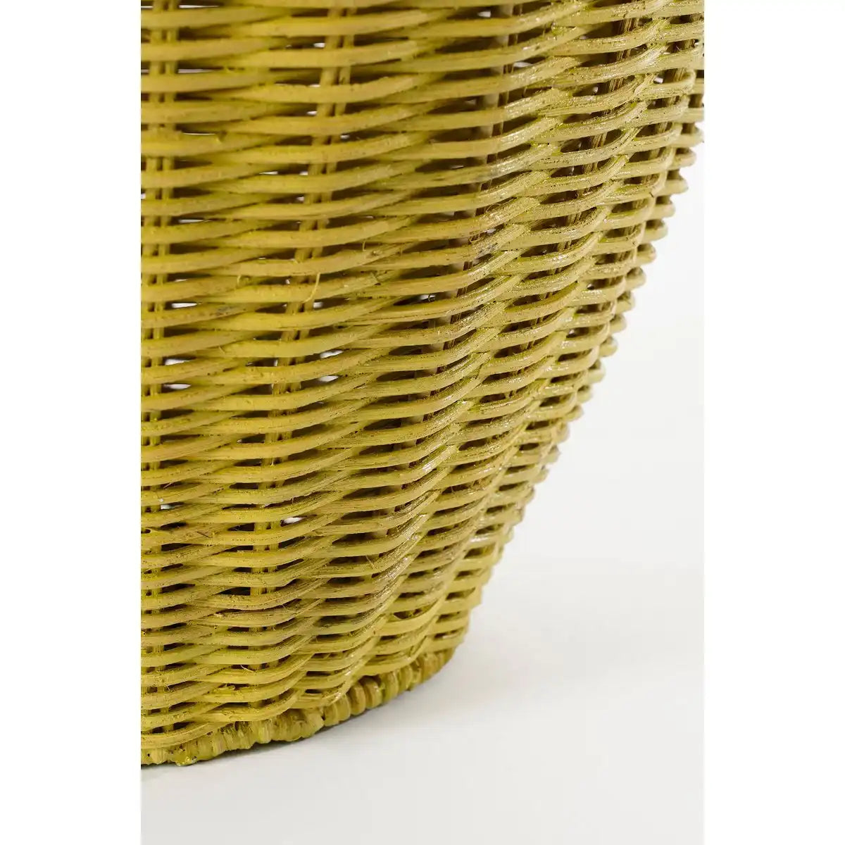 Aufbewahrungskorb mit Deckel – 2er-Set – H48 x Ø30 cm – Rattan – Gelb - HomeDesign Knaus