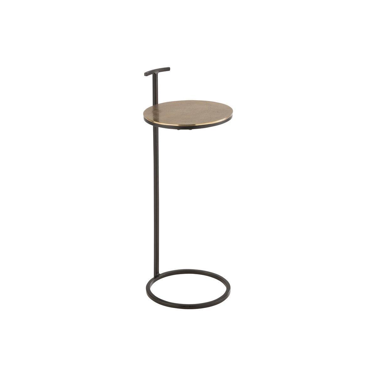 J-Line Beistelltisch Toni – Aluminium/Eisen – Gold/Schwarz