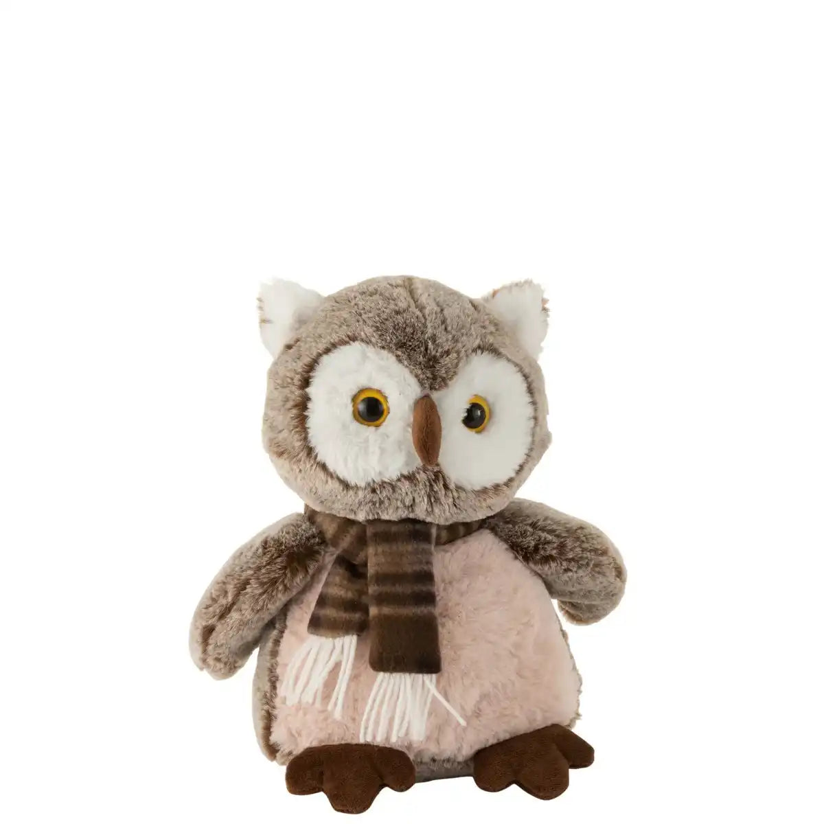 J -Linie Umarmung uil + Schal - Plüsch - braun/beige - groß