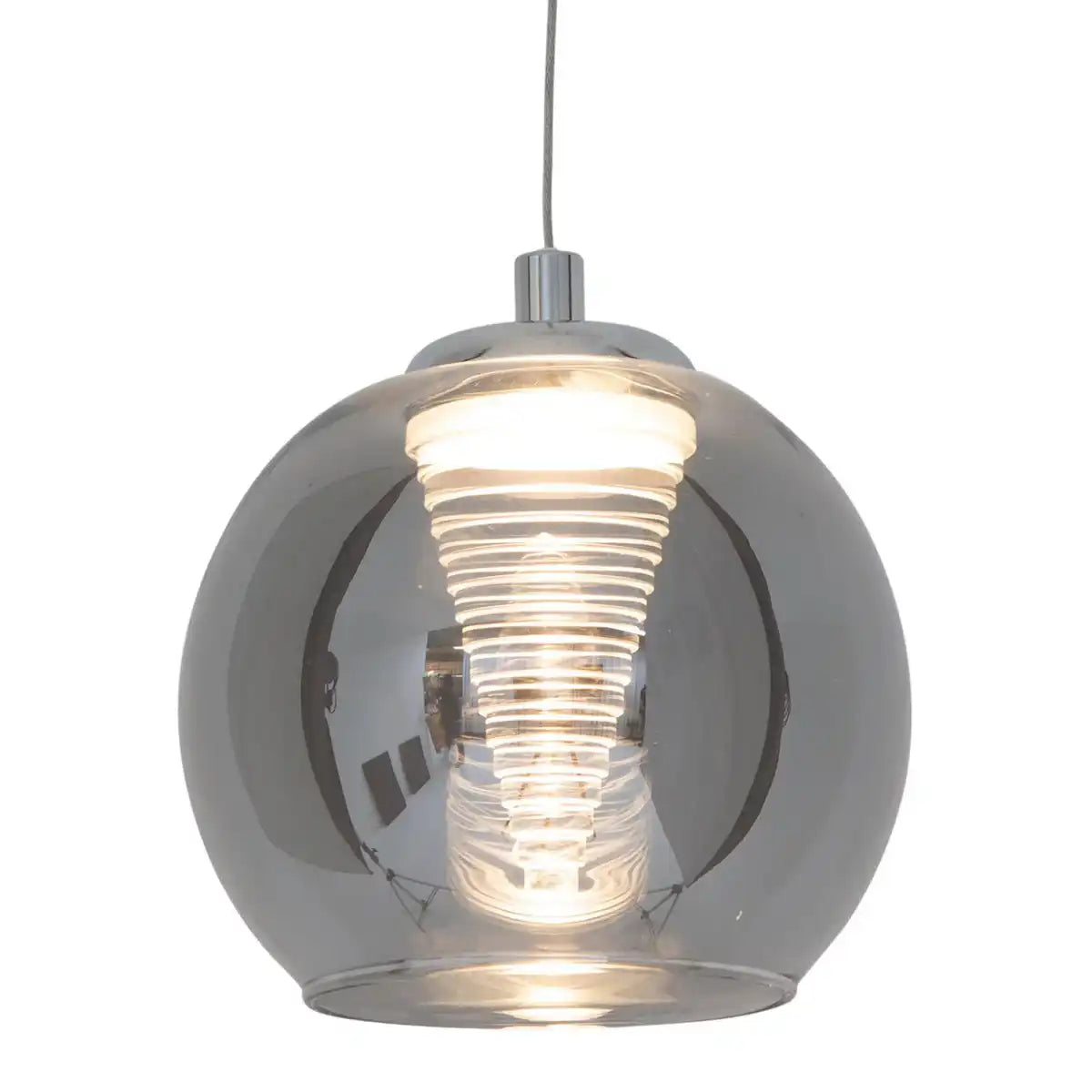 LED Pendelleuchte "VASO", Pendellampe aus Metall und Glas in anthrazit, mit fest verbauten LEDs, Hängelampe für Esszimmer und Wohnzimmer mit einem Øvon 14,5 cm.