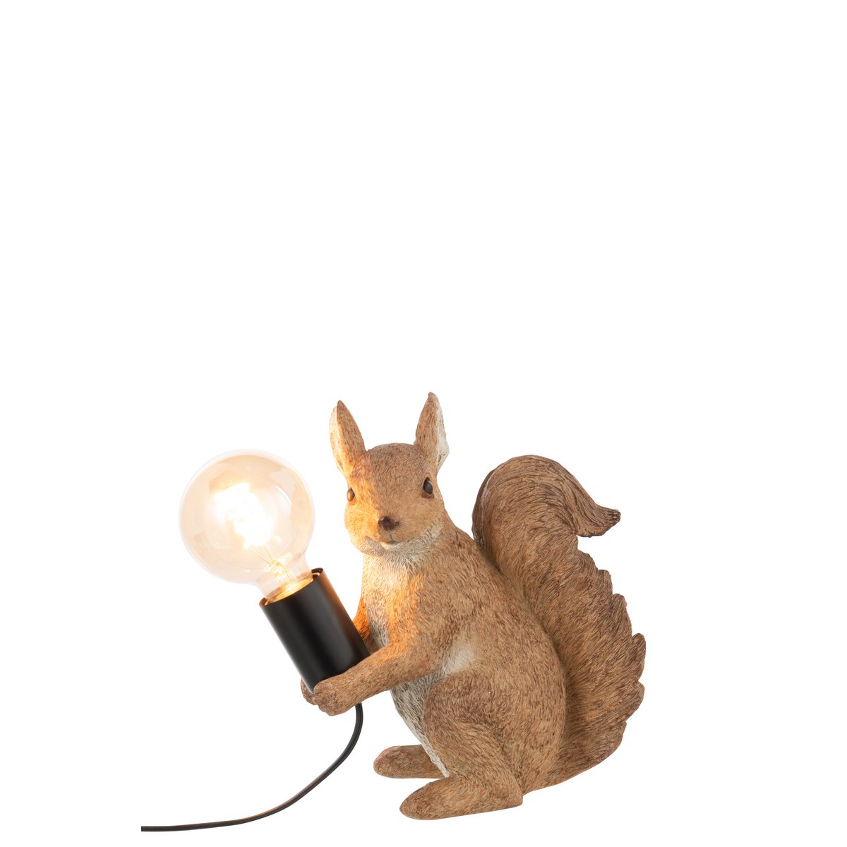 J-Line Tischlampe Eichhörnchen Polyresin Karamell